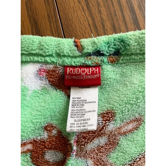 The Rudolph Co. Rudolph The Red Nosed Reindeer green sleep pants size XL 15/17 - Picture 3 of 5